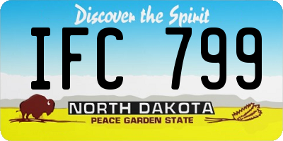 ND license plate IFC799