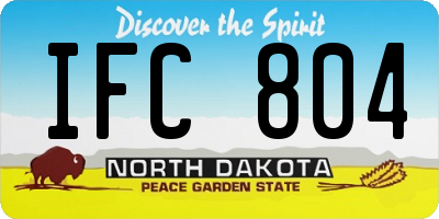 ND license plate IFC804