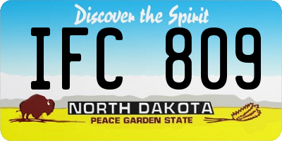 ND license plate IFC809