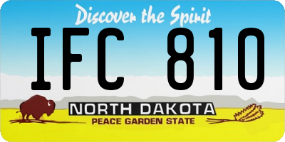 ND license plate IFC810