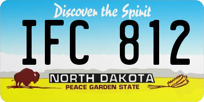 ND license plate IFC812