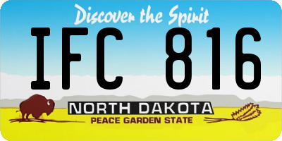 ND license plate IFC816