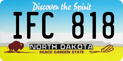 ND license plate IFC818
