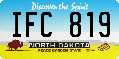 ND license plate IFC819