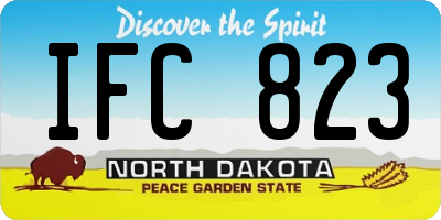 ND license plate IFC823