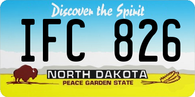 ND license plate IFC826