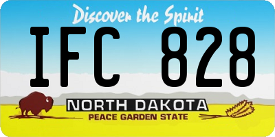 ND license plate IFC828