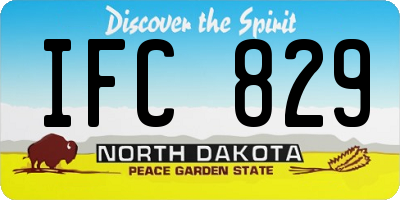 ND license plate IFC829