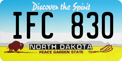 ND license plate IFC830