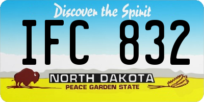 ND license plate IFC832