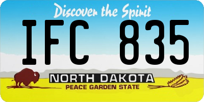 ND license plate IFC835