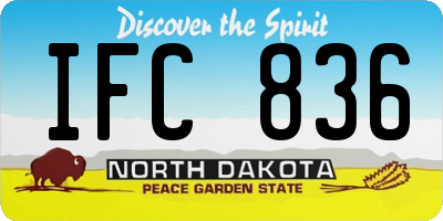 ND license plate IFC836