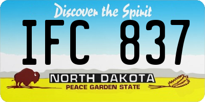 ND license plate IFC837