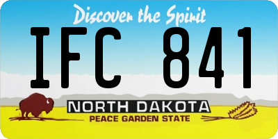ND license plate IFC841