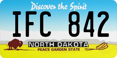 ND license plate IFC842