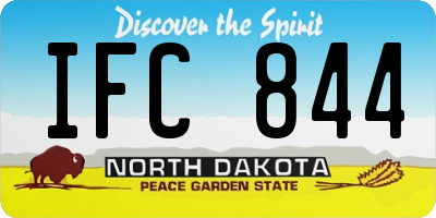 ND license plate IFC844