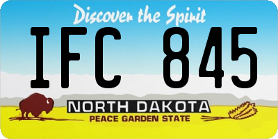 ND license plate IFC845