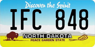 ND license plate IFC848