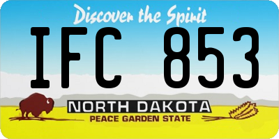 ND license plate IFC853