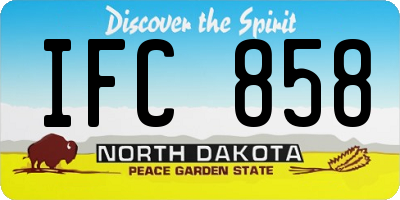 ND license plate IFC858