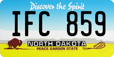 ND license plate IFC859