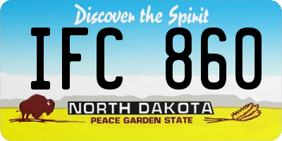 ND license plate IFC860