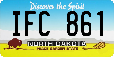 ND license plate IFC861