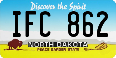 ND license plate IFC862