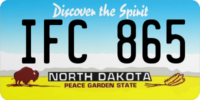 ND license plate IFC865
