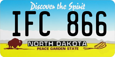 ND license plate IFC866