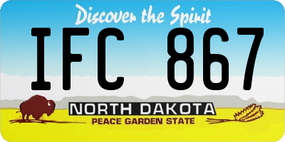 ND license plate IFC867