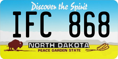 ND license plate IFC868