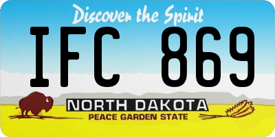 ND license plate IFC869