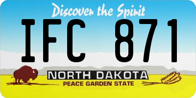 ND license plate IFC871