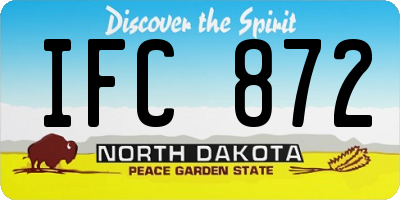 ND license plate IFC872