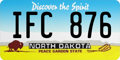 ND license plate IFC876