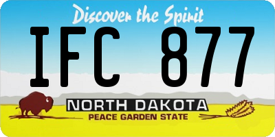 ND license plate IFC877