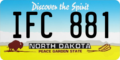 ND license plate IFC881