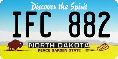 ND license plate IFC882
