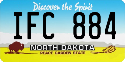 ND license plate IFC884