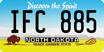 ND license plate IFC885
