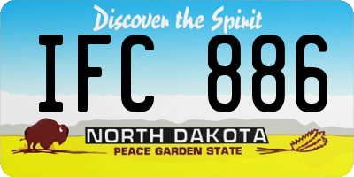 ND license plate IFC886