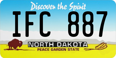 ND license plate IFC887