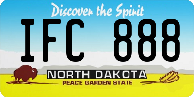 ND license plate IFC888