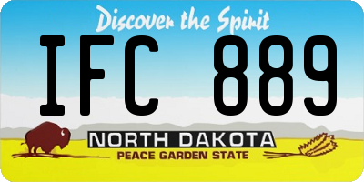 ND license plate IFC889