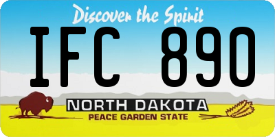ND license plate IFC890