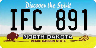 ND license plate IFC891