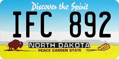 ND license plate IFC892
