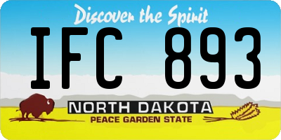 ND license plate IFC893
