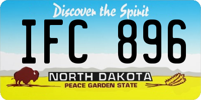 ND license plate IFC896